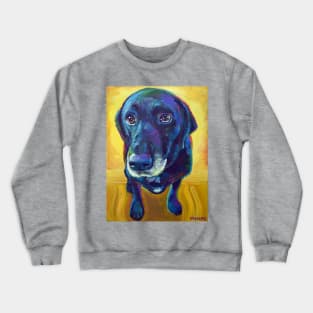 Big-Eyed Black Labrador Crewneck Sweatshirt